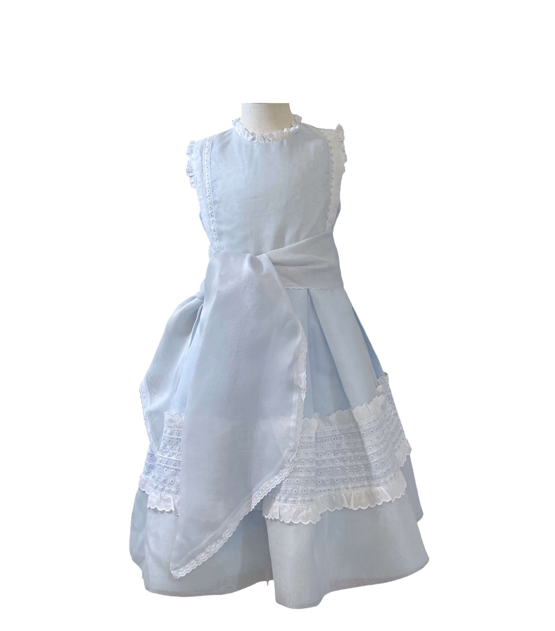 El Faldellin by Surelis Blue Organza Dress - 6T - New Miena El Faldellin by Surelis Blue Organza Dress - 6T - New Miena