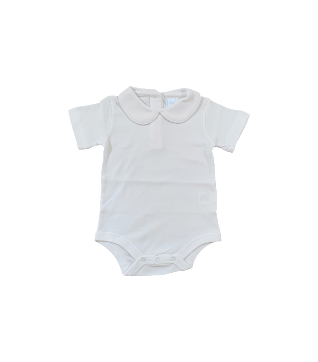 Little English White Collared Onesie 3 and 6 Months New Miena