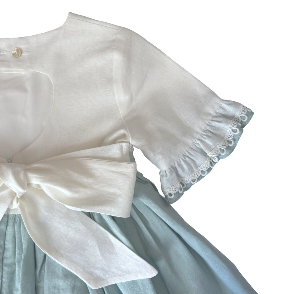 Anacastel Sage Heirloom Dress – 7T – New - Miena