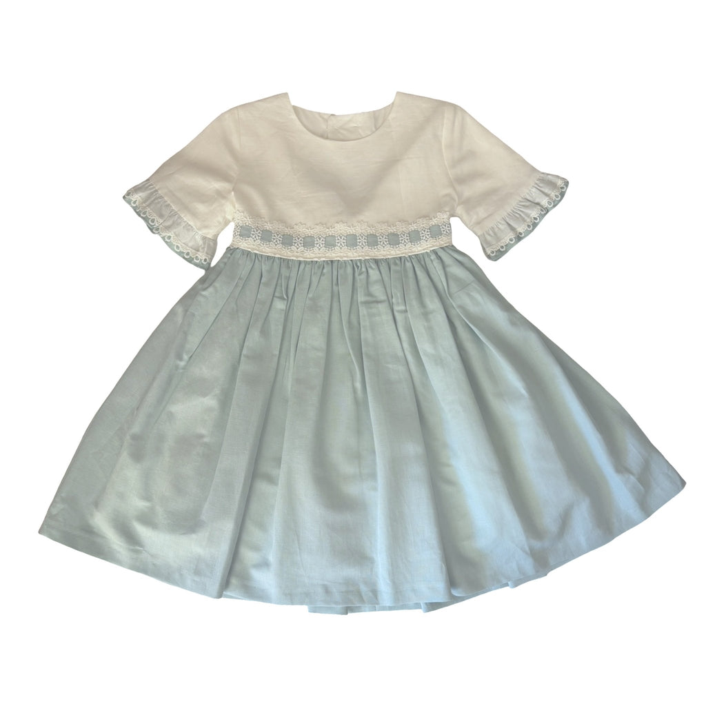 Anacastel Sage Heirloom Dress – 7T – New - Miena