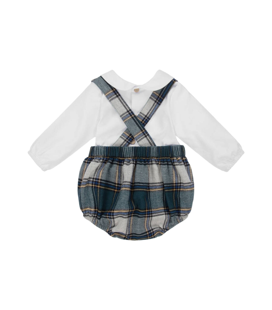 Babidu Green Tartan Shorts Set - 3 and 12 Months - New - Miena