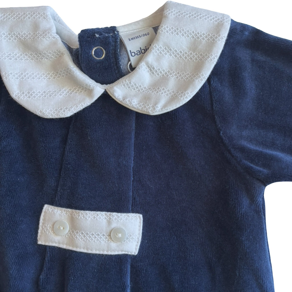Babidu Royal Velour Babygrow – 3 Months – New - Miena
