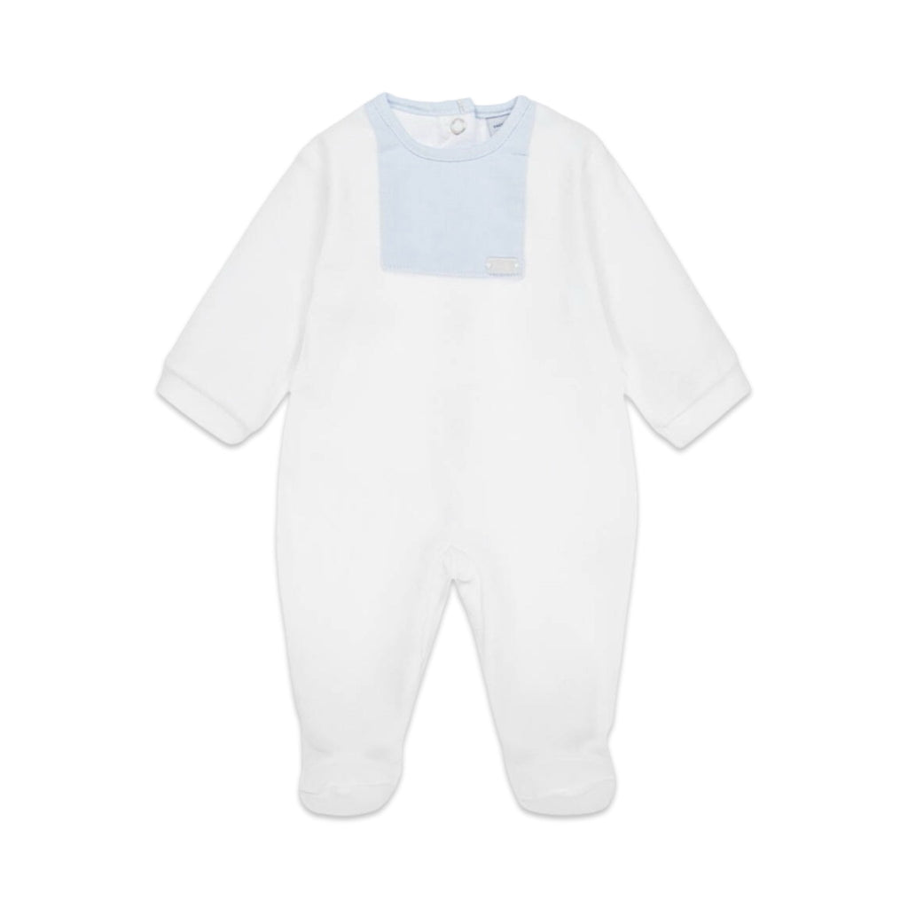 Babidu White Velour Babygrow – 6 Months – New - Miena