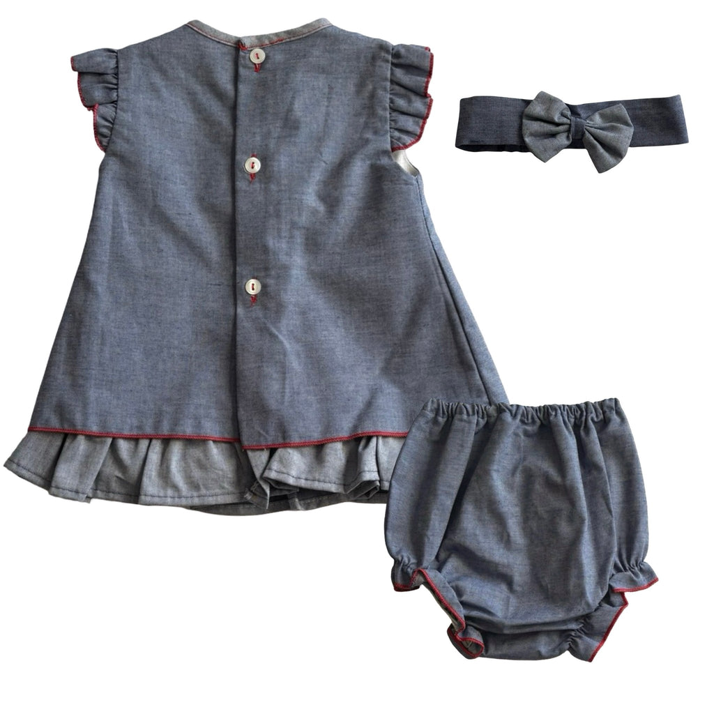 Baby Ferr Blue Dress set – 6 Months – New - Miena