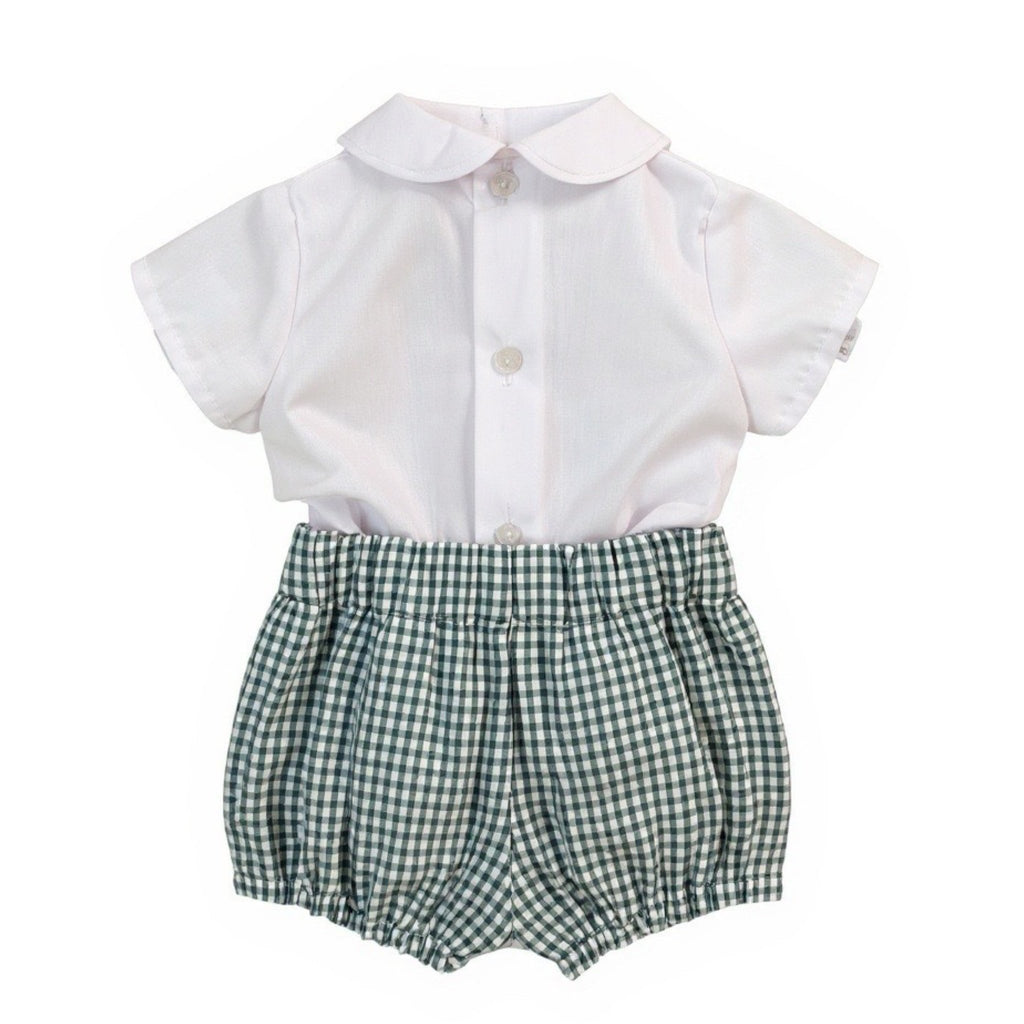 Baby Ferr Green Gingham Set – 3 Months - New - Miena