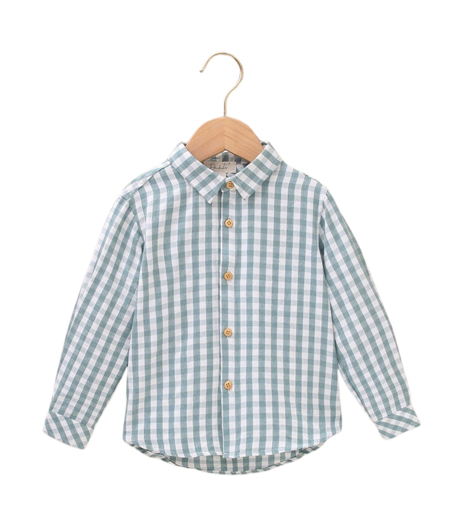 Dadati Green Checkered Shirt - 5T - New - Miena