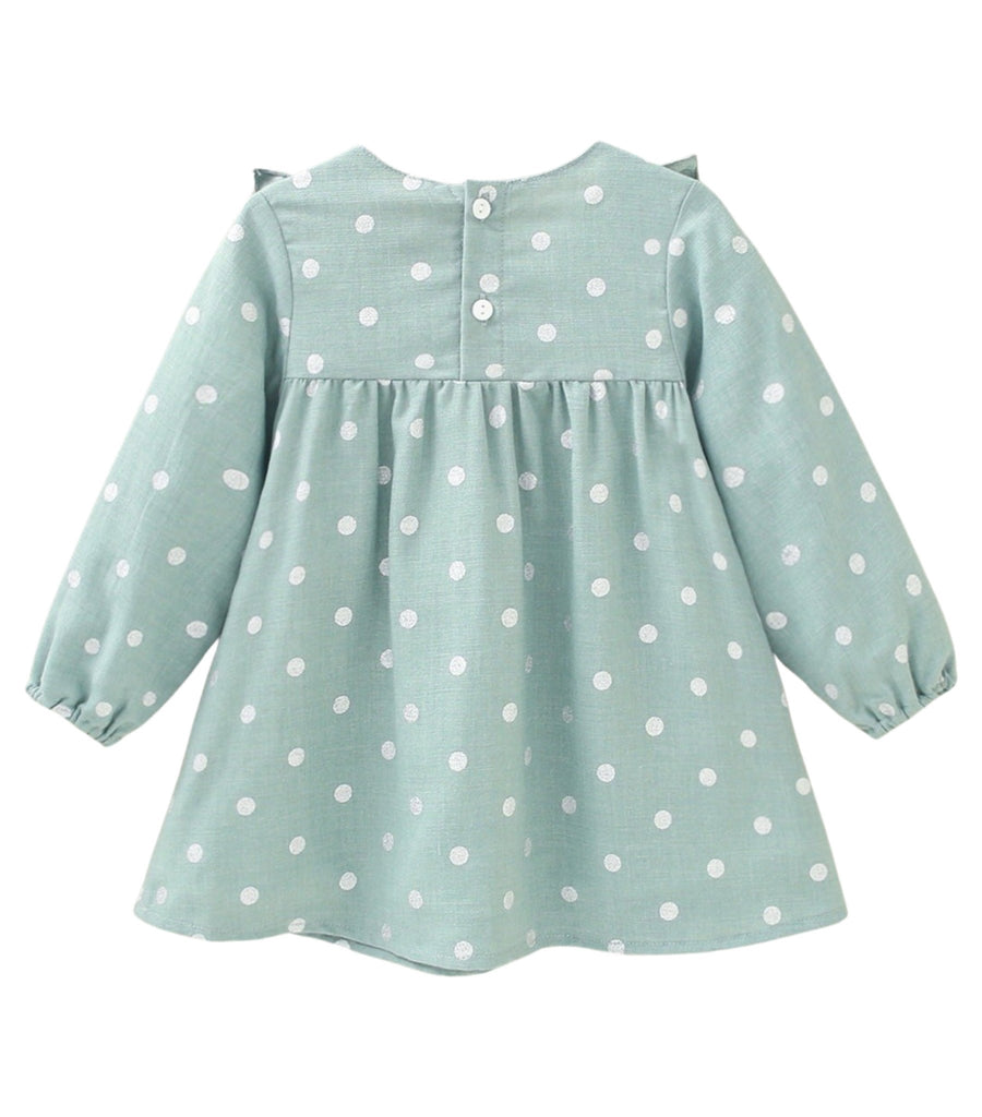 Dadati Green Polka Dots Dress - 6T- New - Miena