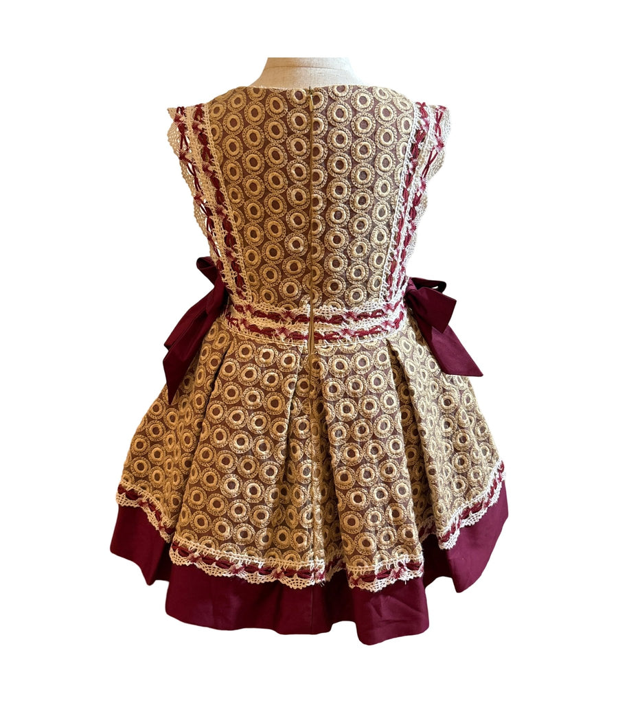 El Faldellin by Surellis Burgundy Dress 6T - New - Miena