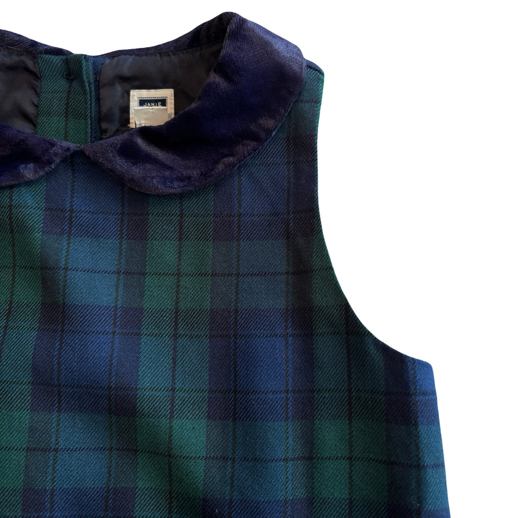 Janie and Jack Blue Tartan Top – 5T - Miena