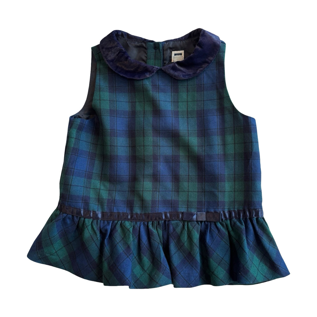 Janie and Jack Blue Tartan Top – 5T - Miena
