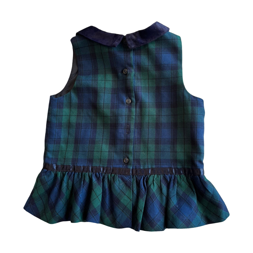 Janie and Jack Blue Tartan Top – 5T - Miena