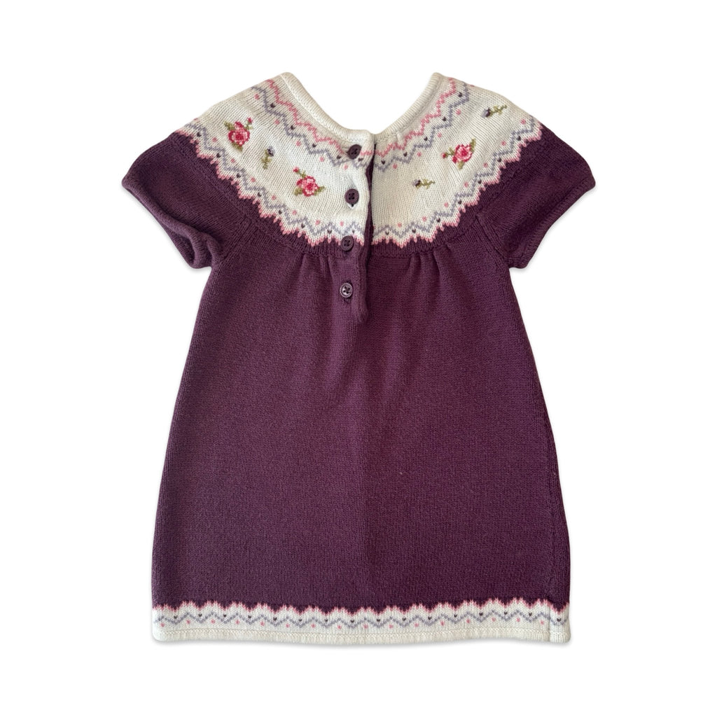 Janie and Jack Plum Sweater Dress – 3 - 6 Months - Miena