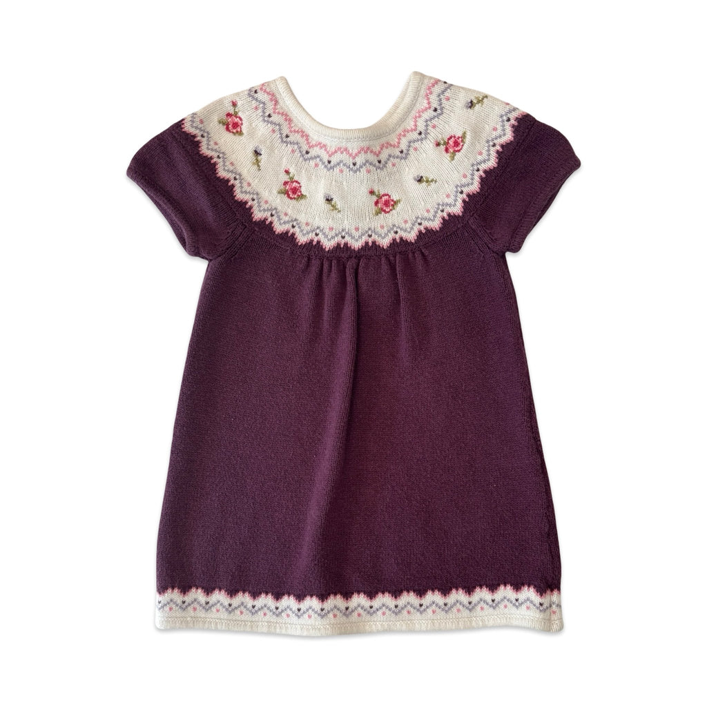 Janie and Jack Plum Sweater Dress – 3 - 6 Months - Miena