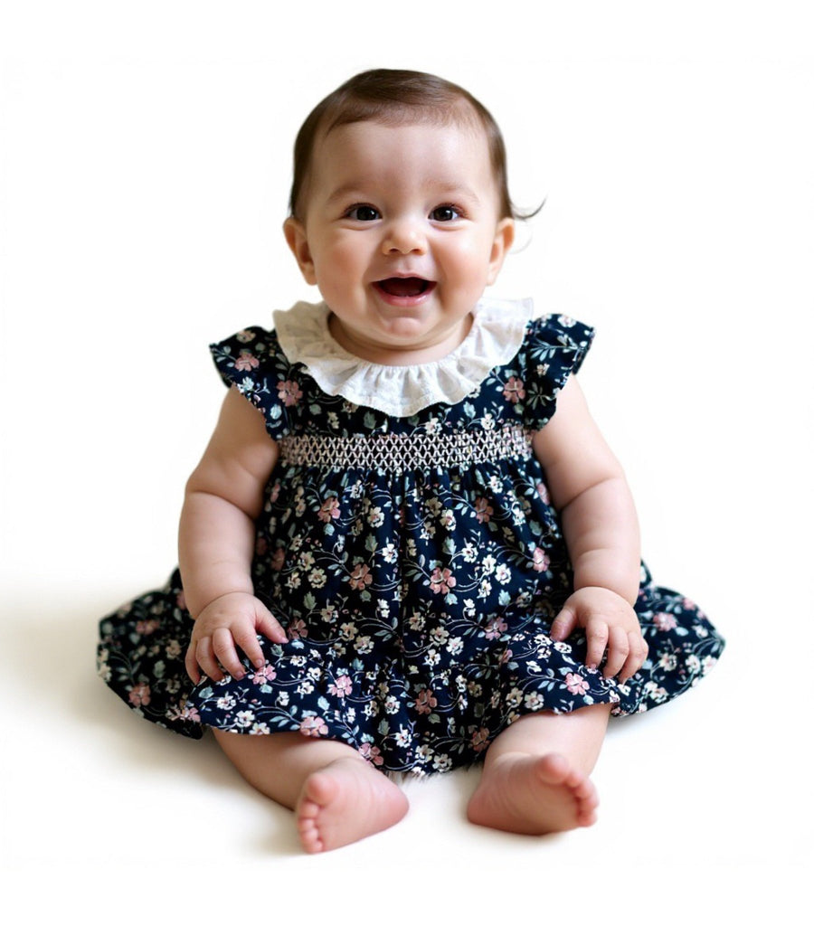 Janie and Jack Smocked Floral Dress 0–3 Months - Miena