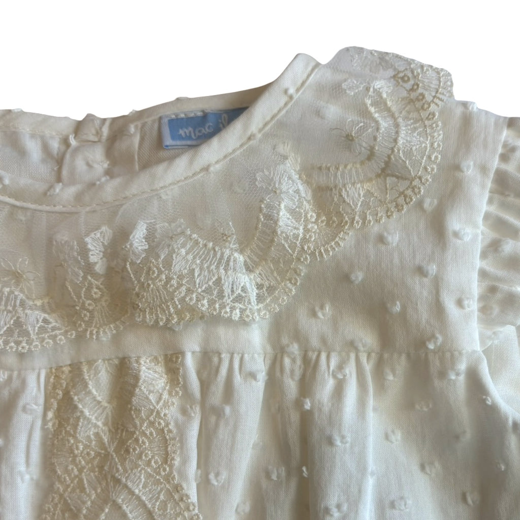 Mac Ilusion Ivory Lace Romper – 12 Months - New - Miena