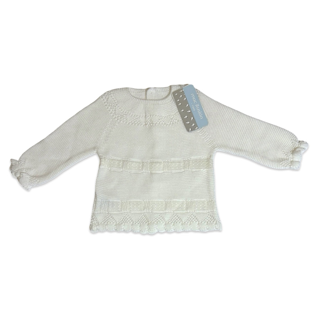 Mac Iusión Knitted Top Ivory – 3 Months – New - Miena