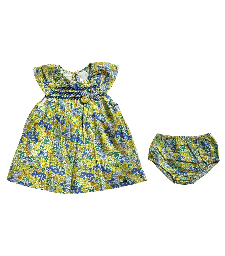 Mayoral Dandelion Floral Dress with Bloomers – 4 to 6 Months – New - Miena