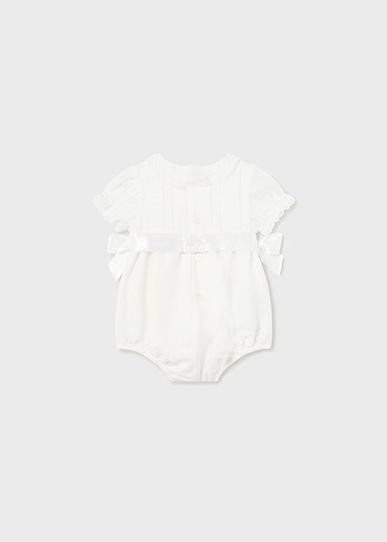Mayoral Heirloom Lace Romper - 12 Months – New - Miena