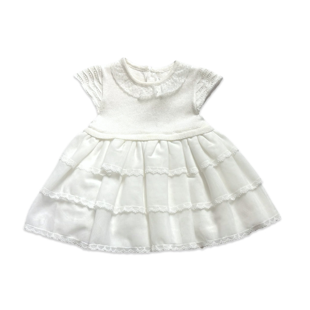 Mayoral Ivory Knit & Tulle Ceremony Dress – 1 to 2 Months – New - Miena