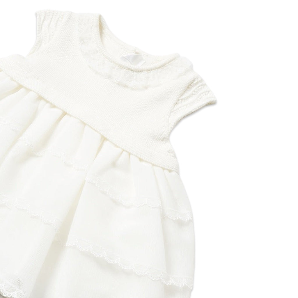 Mayoral Ivory Knit & Tulle Ceremony Dress – 1 to 2 Months – New - Miena