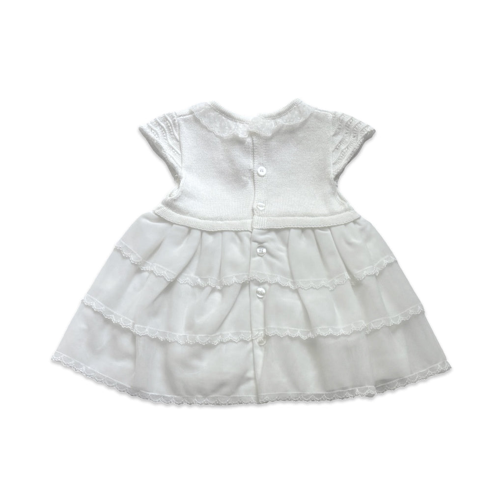 Mayoral Ivory Knit & Tulle Ceremony Dress – 1 to 2 Months – New - Miena