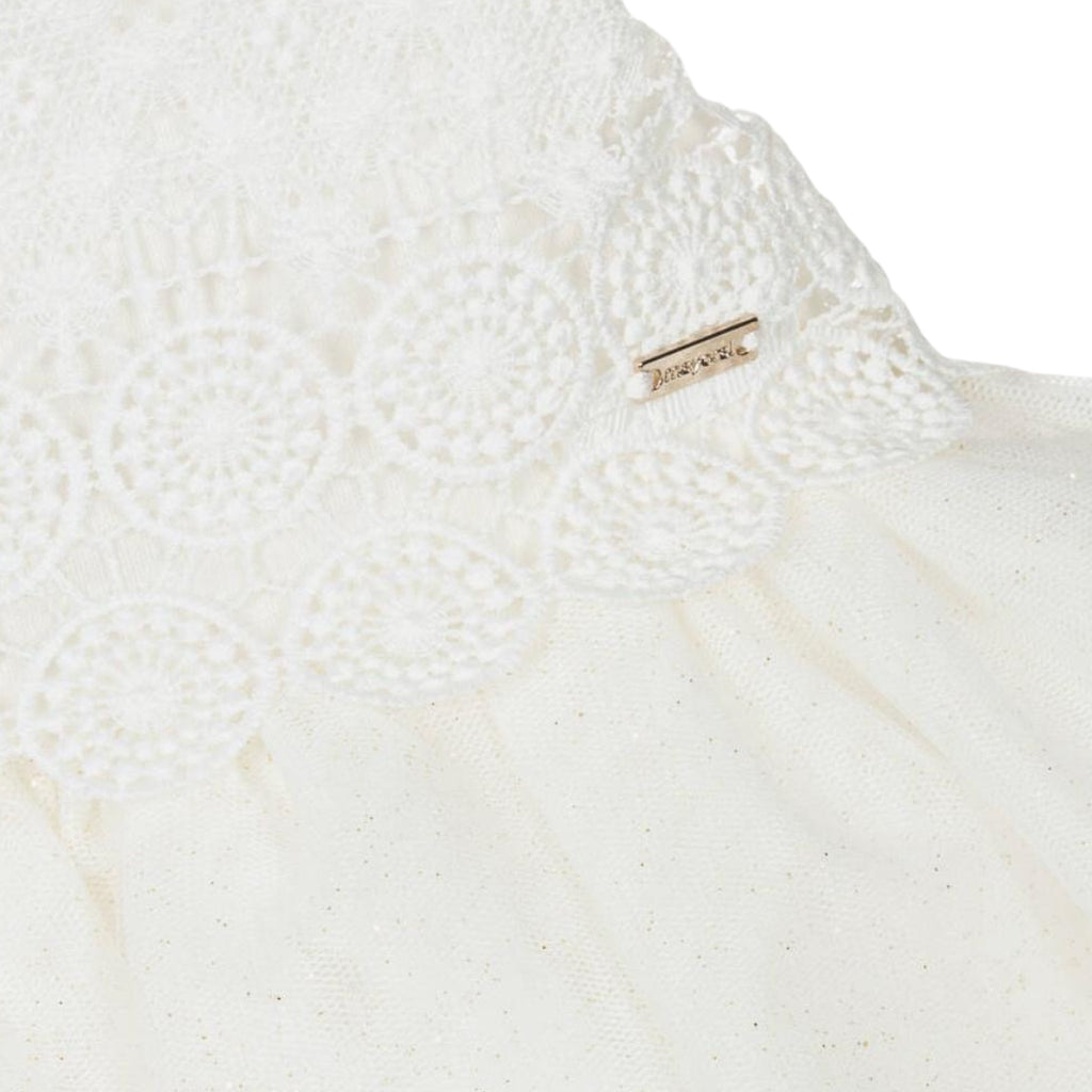 Mayoral Ivory Sparkly Lace & Tulle Dress – 12 Months - Miena
