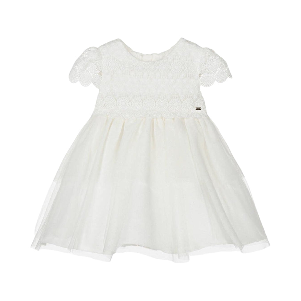 Mayoral Ivory Sparkly Lace & Tulle Dress – 12 Months - Miena