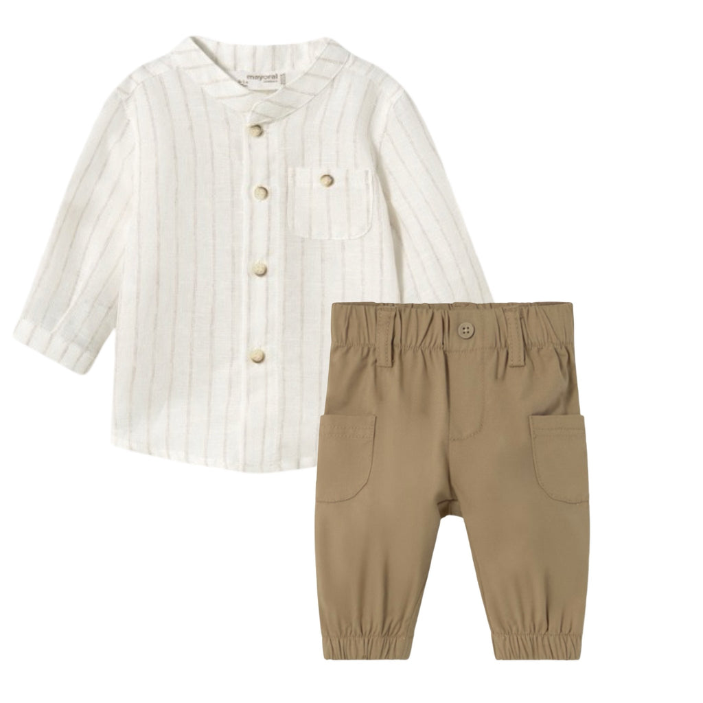 Mayoral Linen Boys Set – 0 to 1 Month - New - Miena
