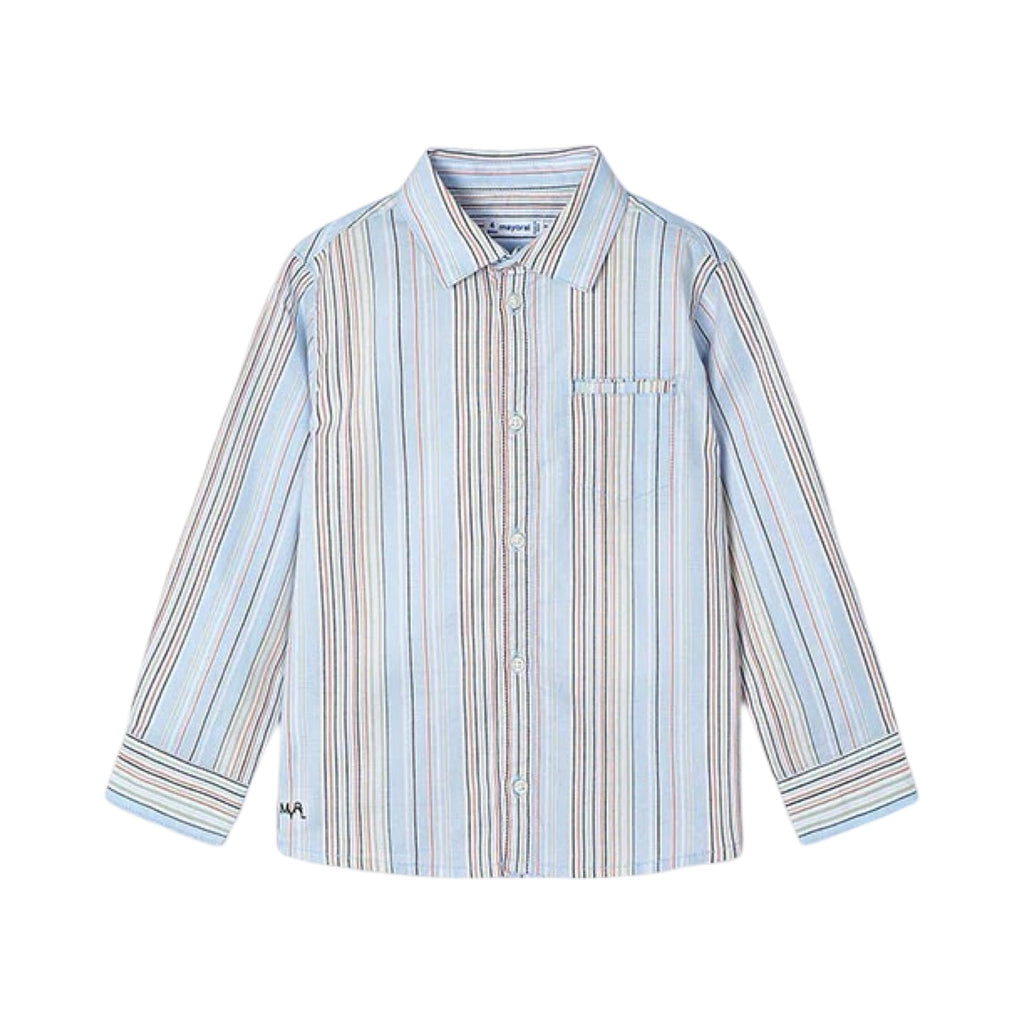 Mayoral Stripped Long Sleeve Button Up – 4T – New - Miena