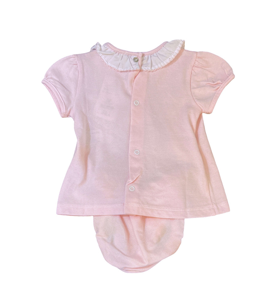 Patricia Mendiluce Pink Cotton Bloomer Set - 6 to 9 Months - New - Miena