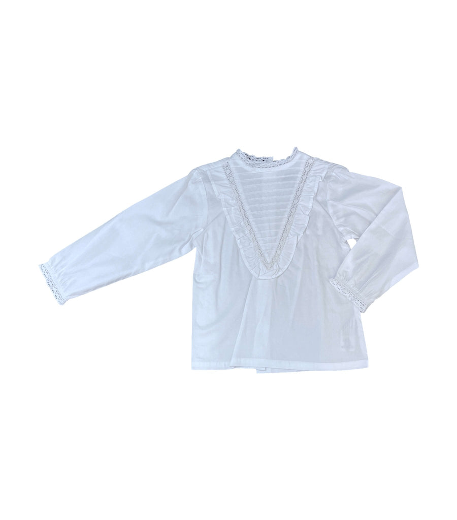 Patricia Mendiluce White Cotton Top - 4T - New - Miena