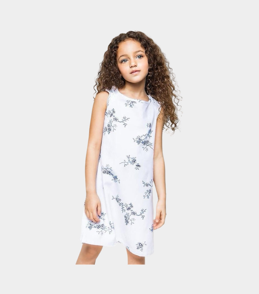 Petite Plume Twill Amelie Nightgown in Indigo - 6T - Miena