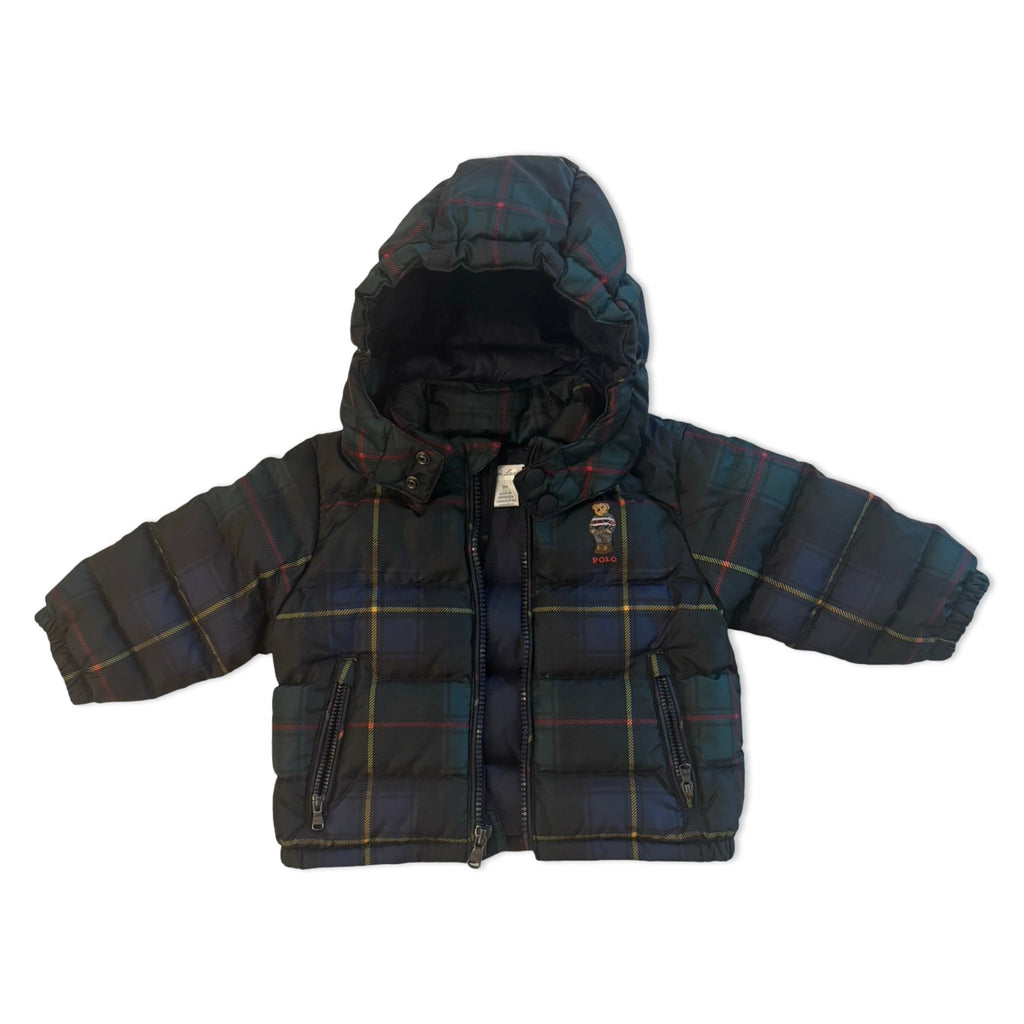 Ralph Lauren Baby Polo Bear Plaid Down Jacket - 9 Months - Miena
