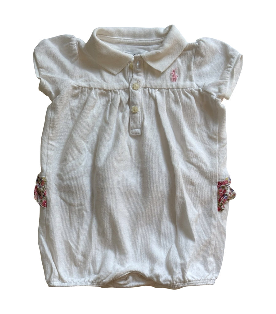 Ralph Lauren White Bloom Romper - 9 Months - Miena
