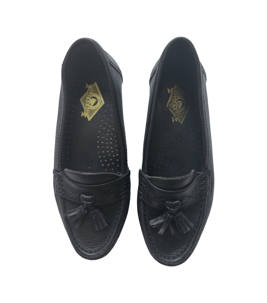 Trader Bay Black Leather Loafers - US 1 Kids 1_EU32 - Miena
