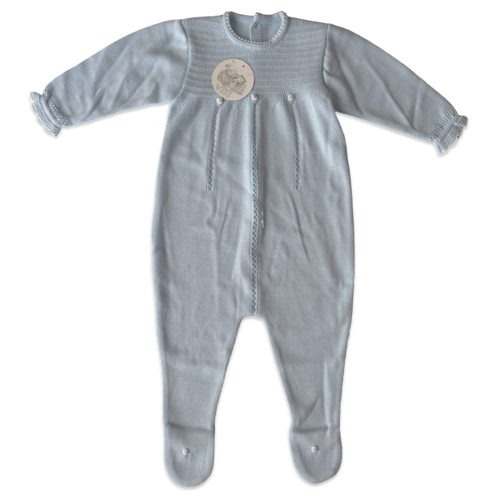 Visi Baby Blue Knitted Babygrow – 9 Months - New - Miena