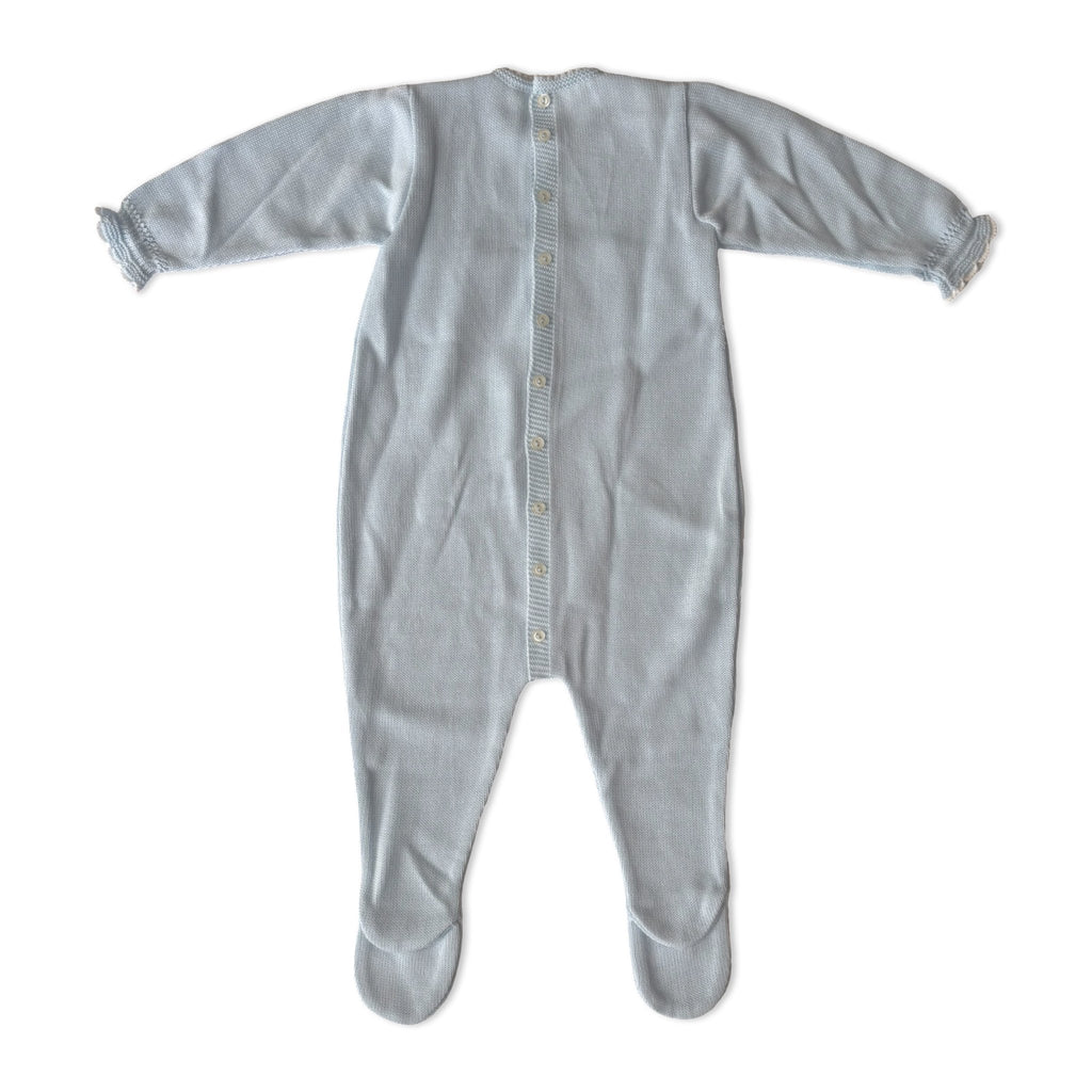Visi Baby Blue Knitted Babygrow – 9 Months - New - Miena