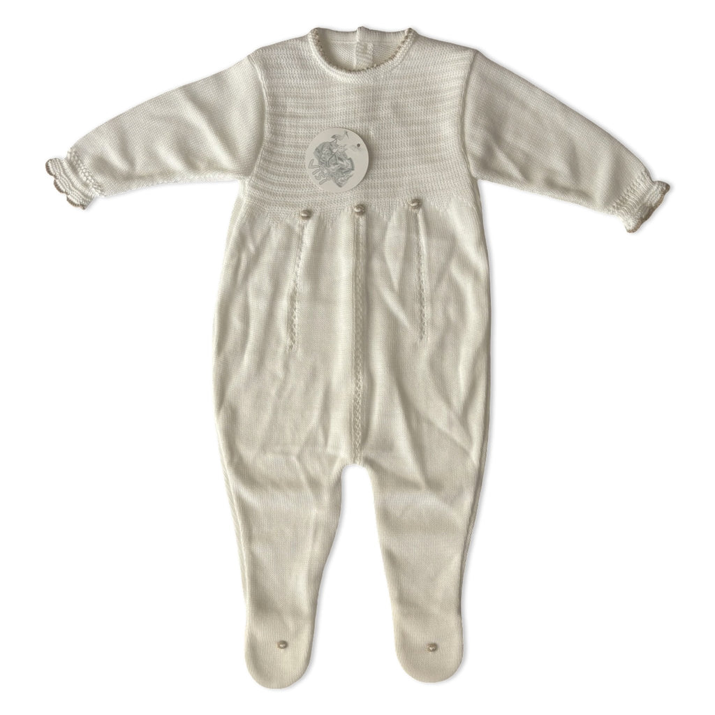 Visi Ivory Knitted Babygrow – 6 Months - New - Miena