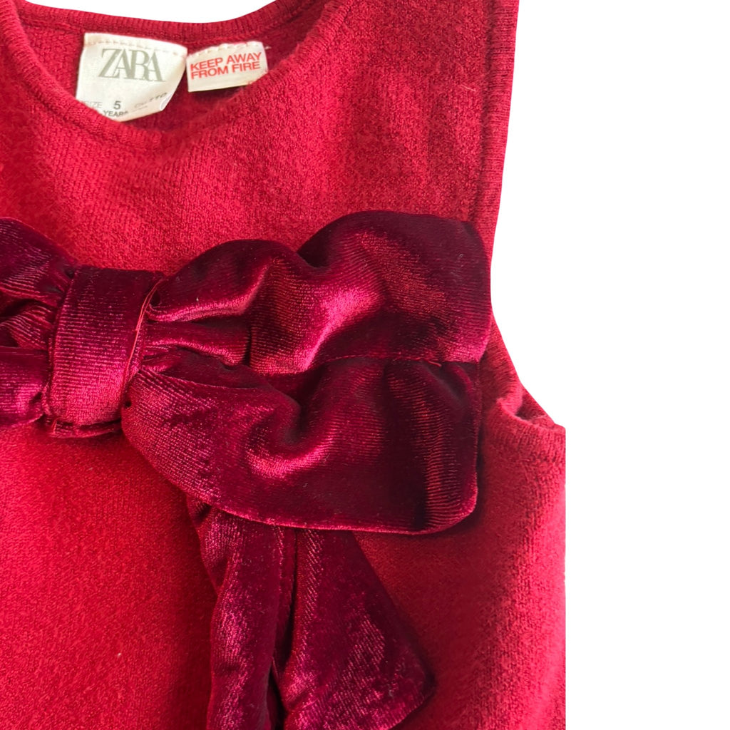 Zara Velvet Bow Top – 5T - Miena