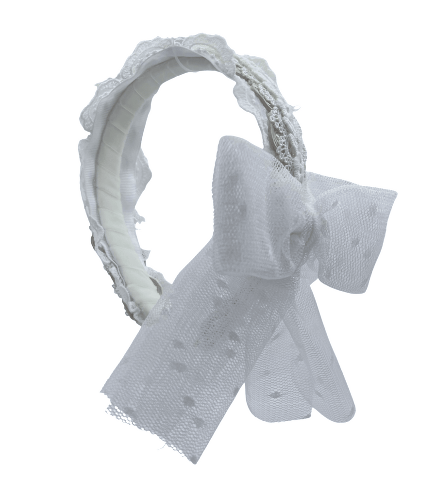 Edith Cardona Beige Ceremony Headband - New - Miena
