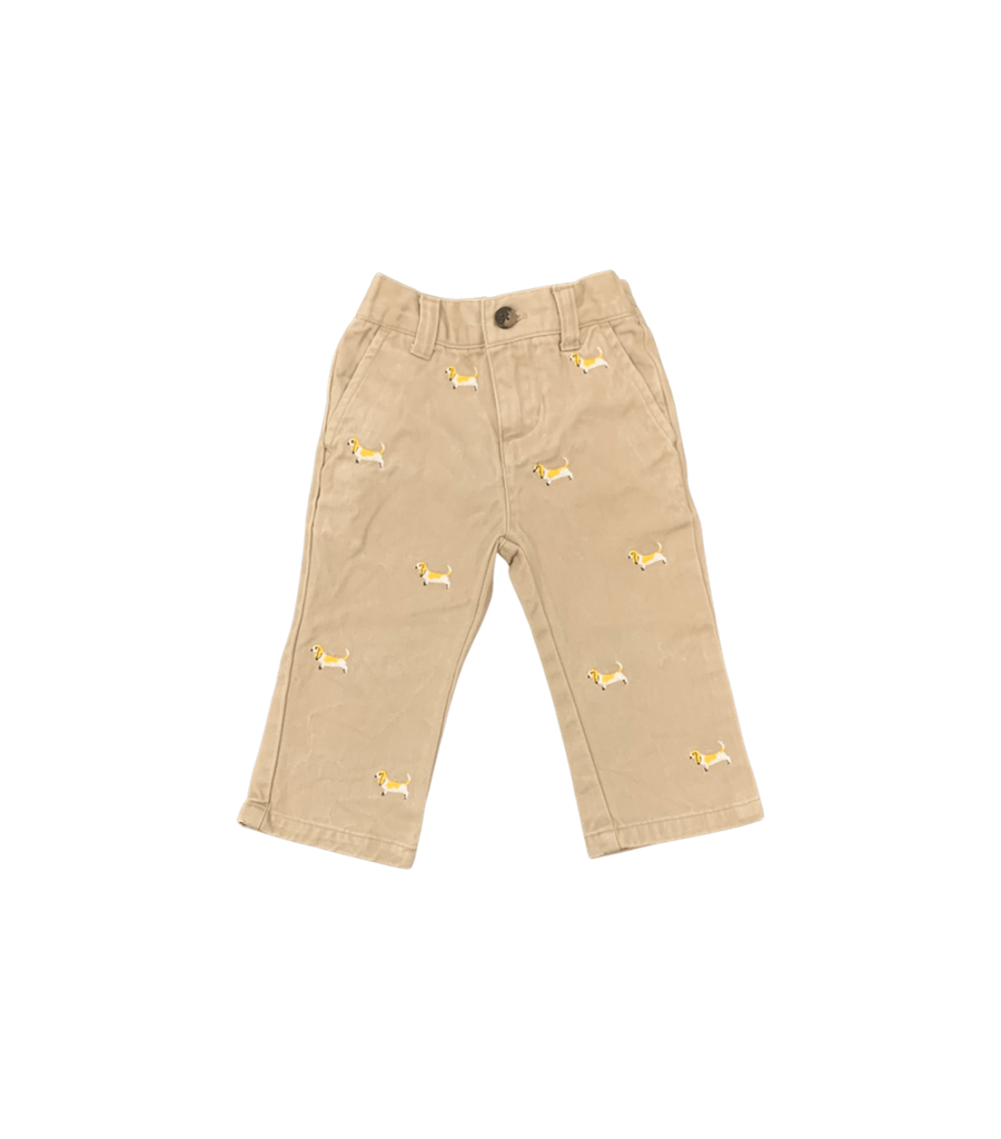 Janie and Jack Embroidered Dog Pants - 6 to 12 Mos - Miena
