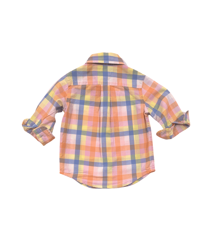 Janie and Jack Plaid Poplin Shirt - 6 to 12 Months - Miena