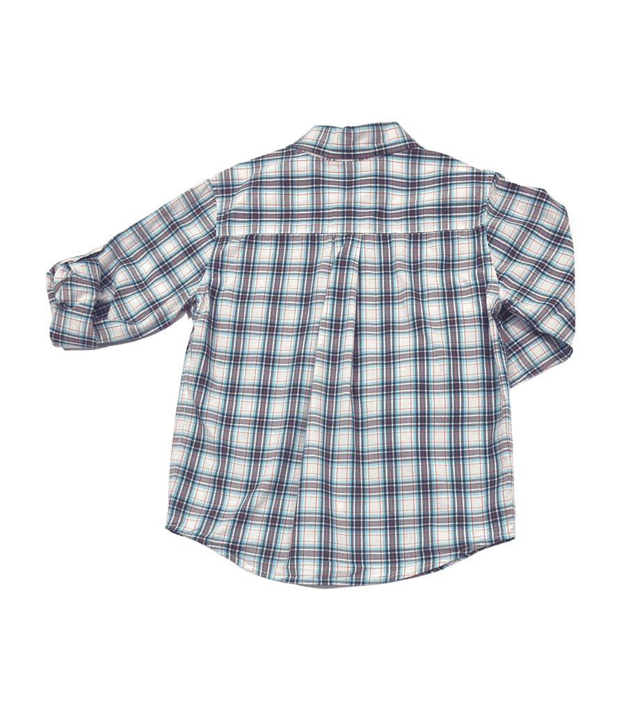janie and jack dress shirt Janie And Jack Boys Button Down Front Plaid Dress Shirt Red Green Size 2T