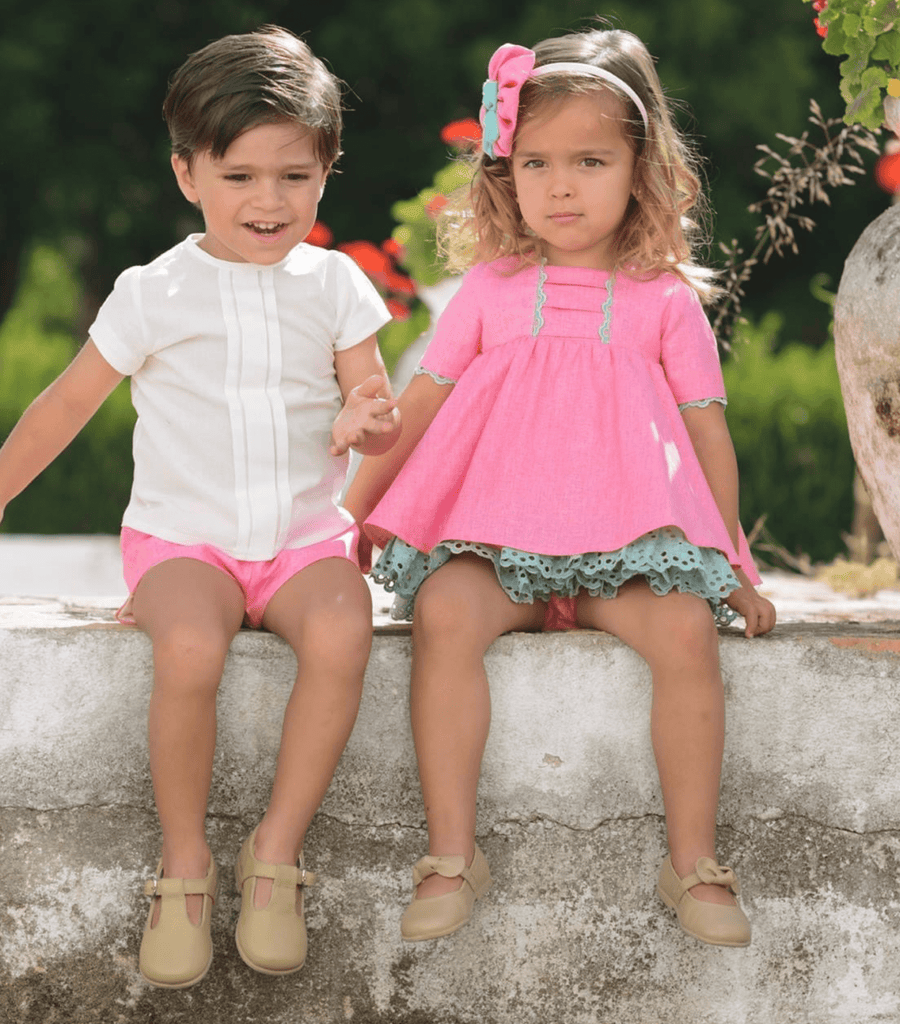 La Ormiga Espiga Rosa 2 Piece Dress Set - 6 Months - New - Miena