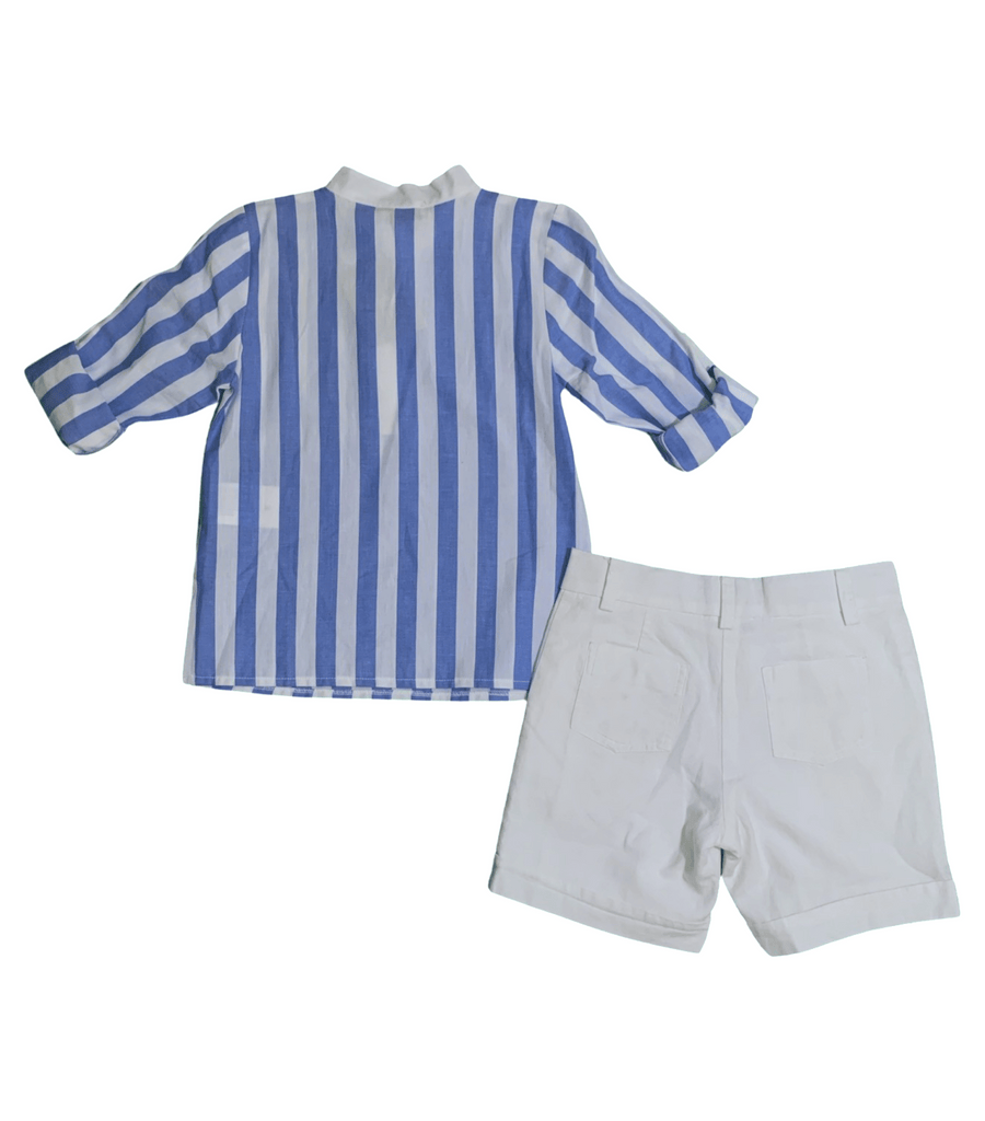 La Ormiga White Boys Shorts Set - 6T - New - Miena